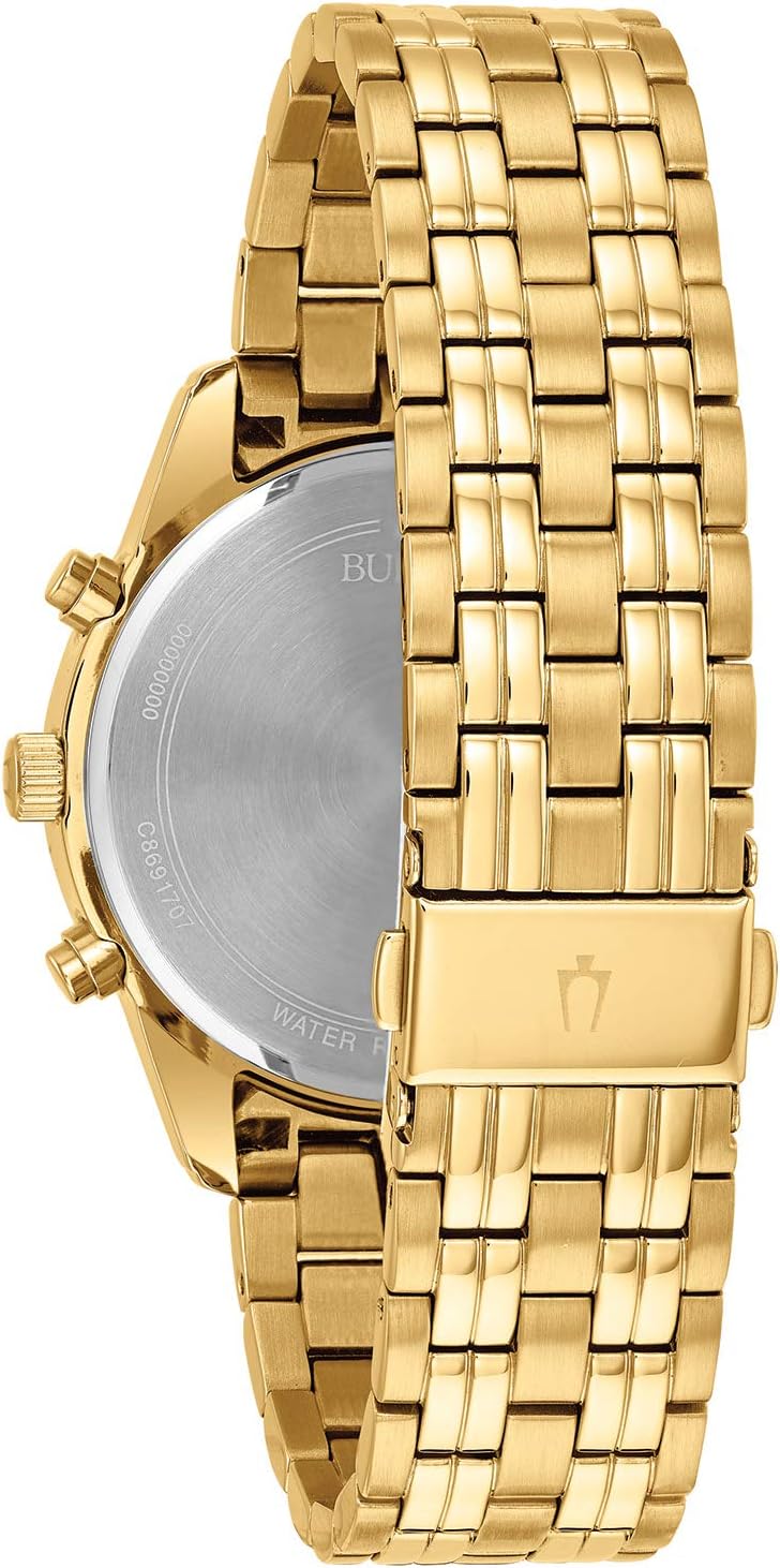 Men's Gold Tone Stainless Steel Chronograph Quartz Watch N4319