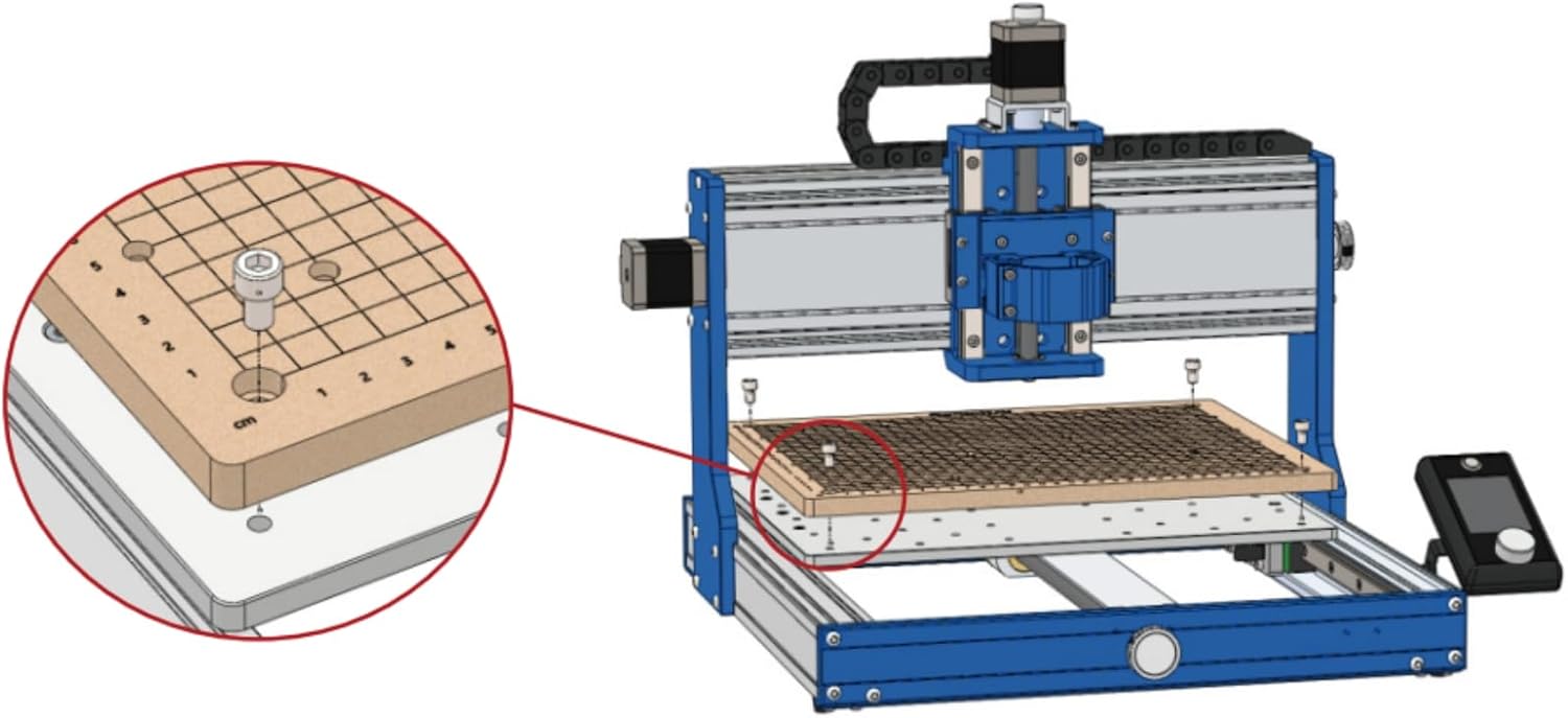 CNC Router Machine with Linear Guide and Ball Screw Motion, 360 x 300 x 12mm D5038