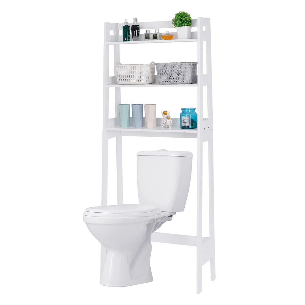 Over-The-Toilet Storage Shelf 3-Tier Wooden Bathroom Organizer Q814