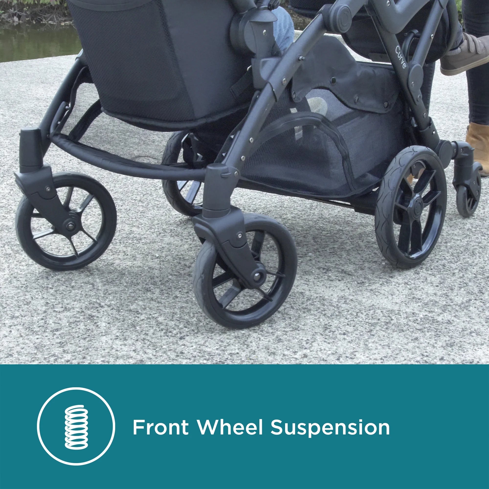Double Tandem Stroller, Black Herringbone P922