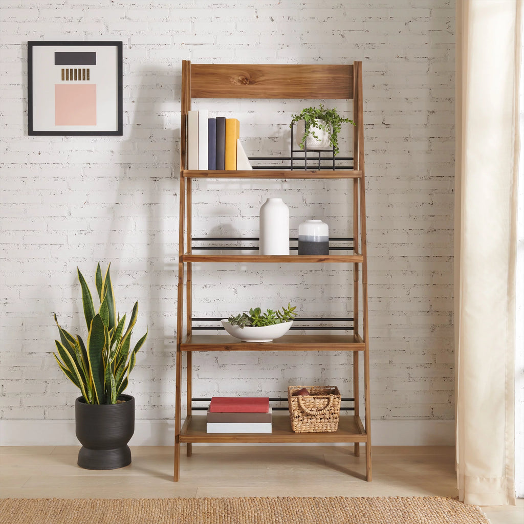 4-Tier Tall Ladder Bookshelf for Living Room or Office Z836
