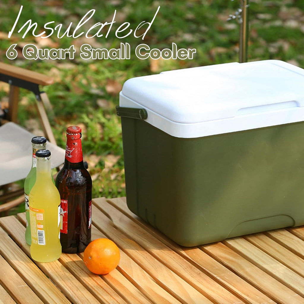 Portable Hard Shell Cooler - 6 Quart Insulated Lunch Box E51713