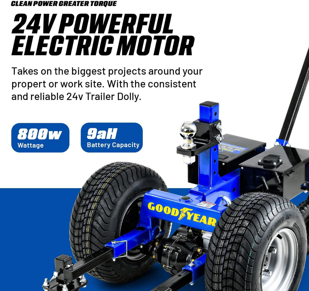 Electric Trailer Dolly 7500lbs Max Trailer Weight, All-Terrain Wheels H495514