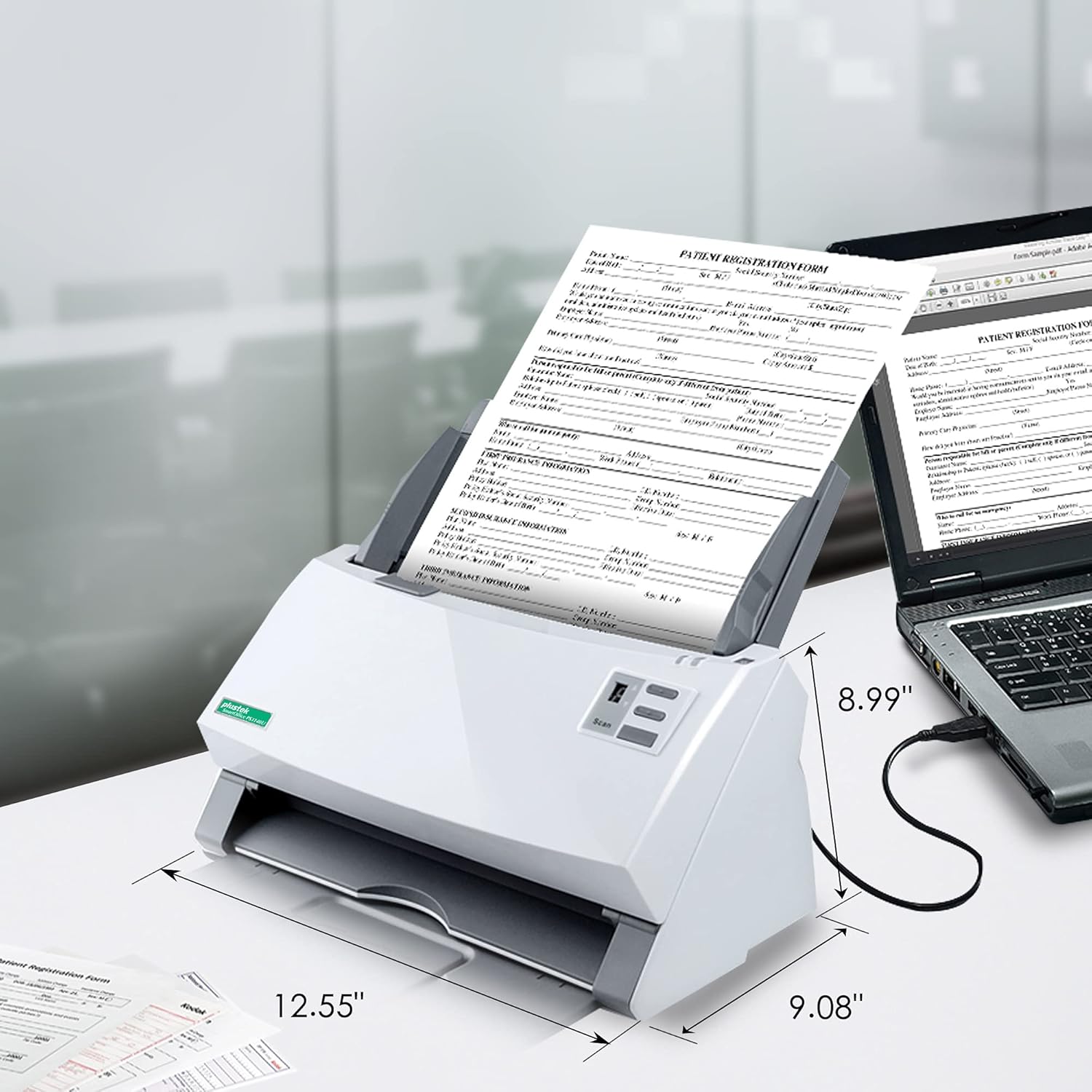 Duplex Document Scanner for PC and Mac T456
