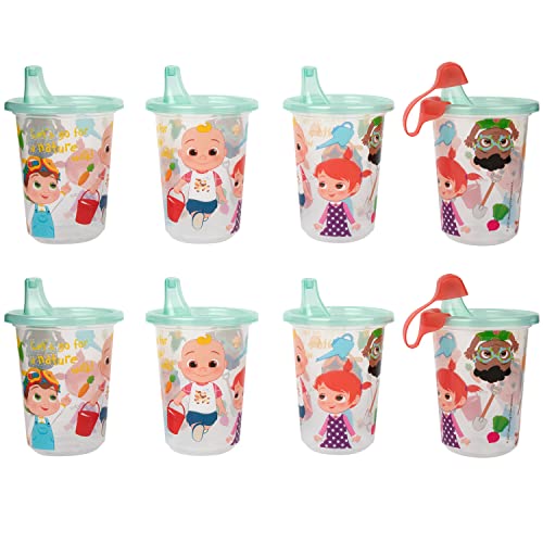 Toddler Sippy Cups with Snap On Lids and Travel Caps - 10 Oz - 8 Count U3865