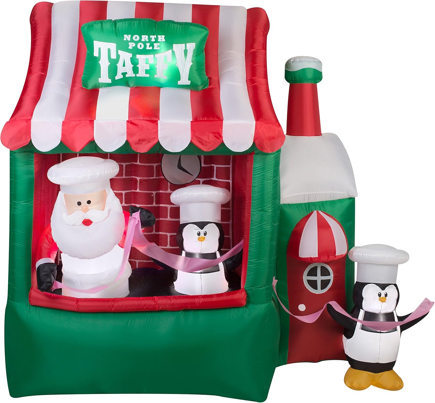 Gemmy 7.25' Animated Airblown North Pole Taffy Stand Christmas Inflatable