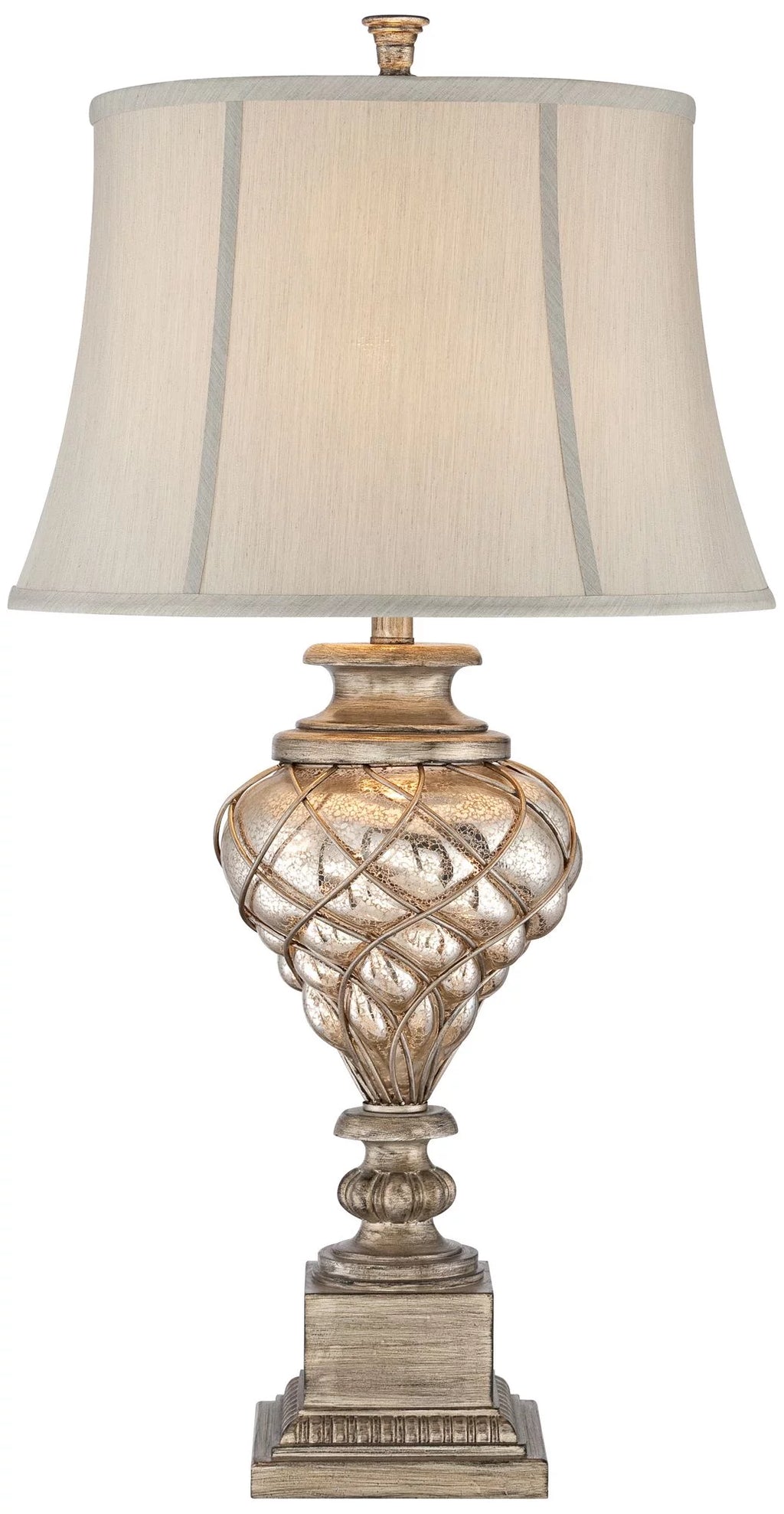 Large Traditional End Table Lamps Set of 2 with LED Night Light G420231