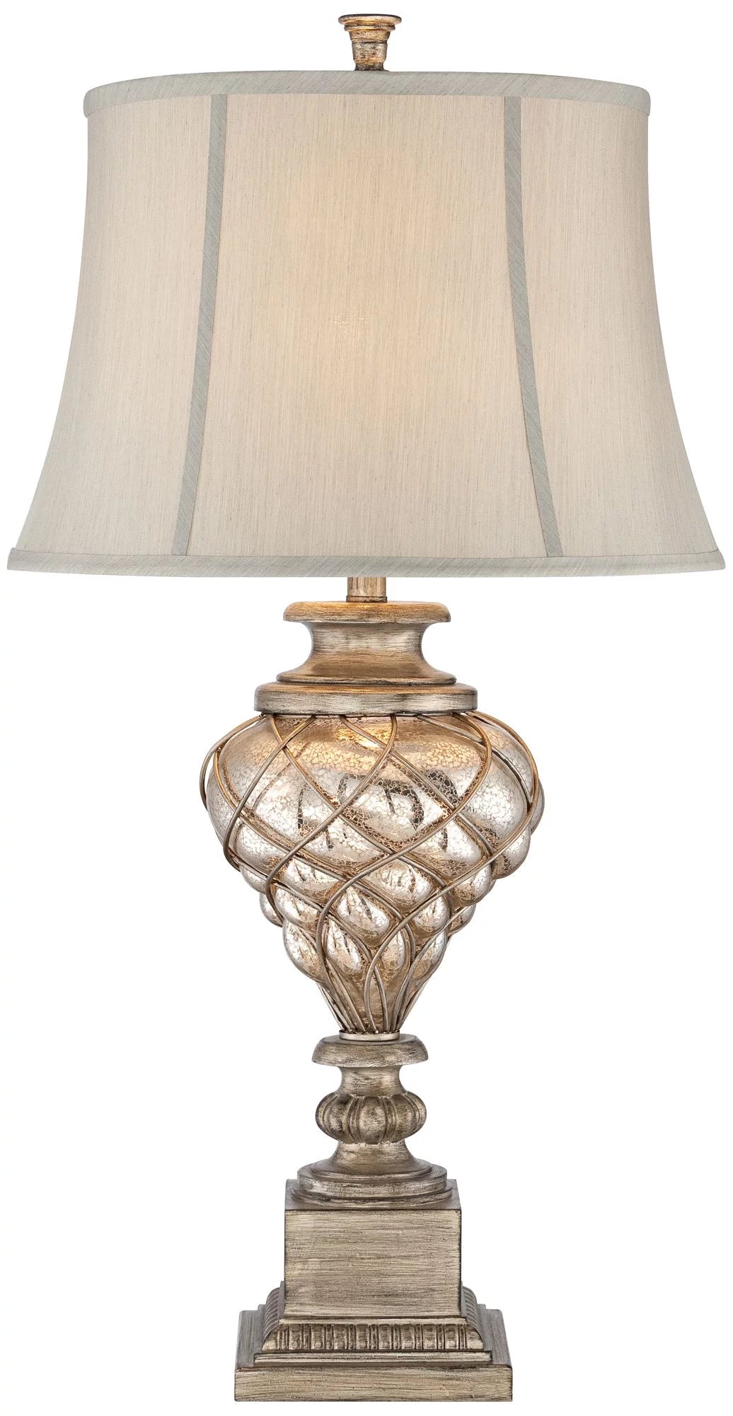 Large Traditional End Table Lamps Set of 2 with LED Night Light G420231