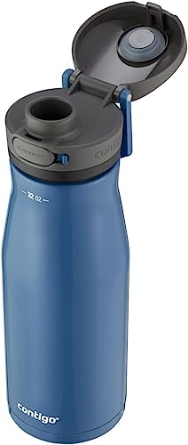 Stainless Steel Water Bottle with Autopop Lid, 20oz, 2 Pack D420