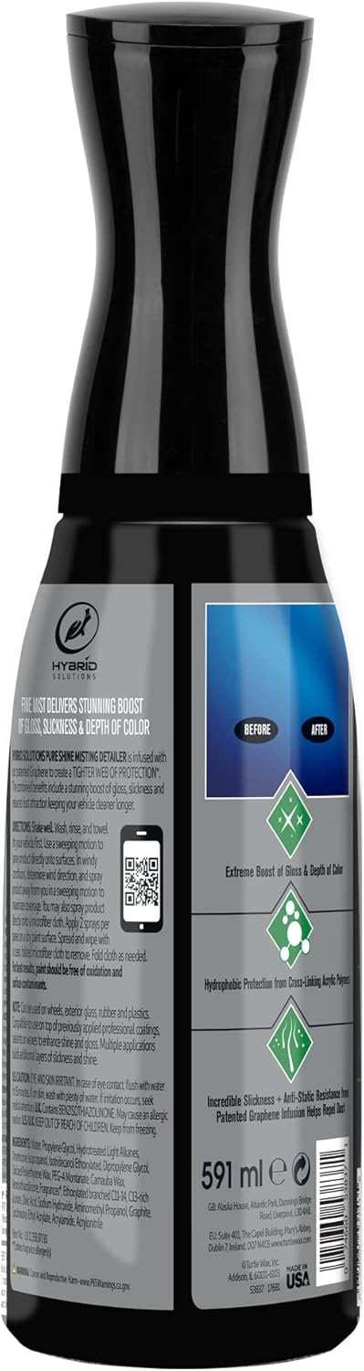 Hybrid Solutions Pure Shine Detailer Misting Spray, Graphene Infused, 20 oz C77085