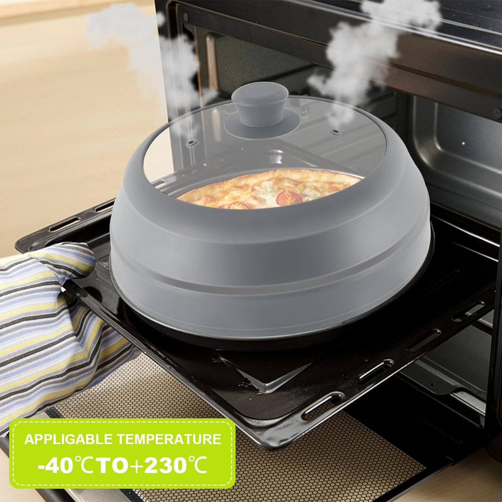 Microwave Splatter Cover with Collapsible Silicone, 10.5 Inch T148