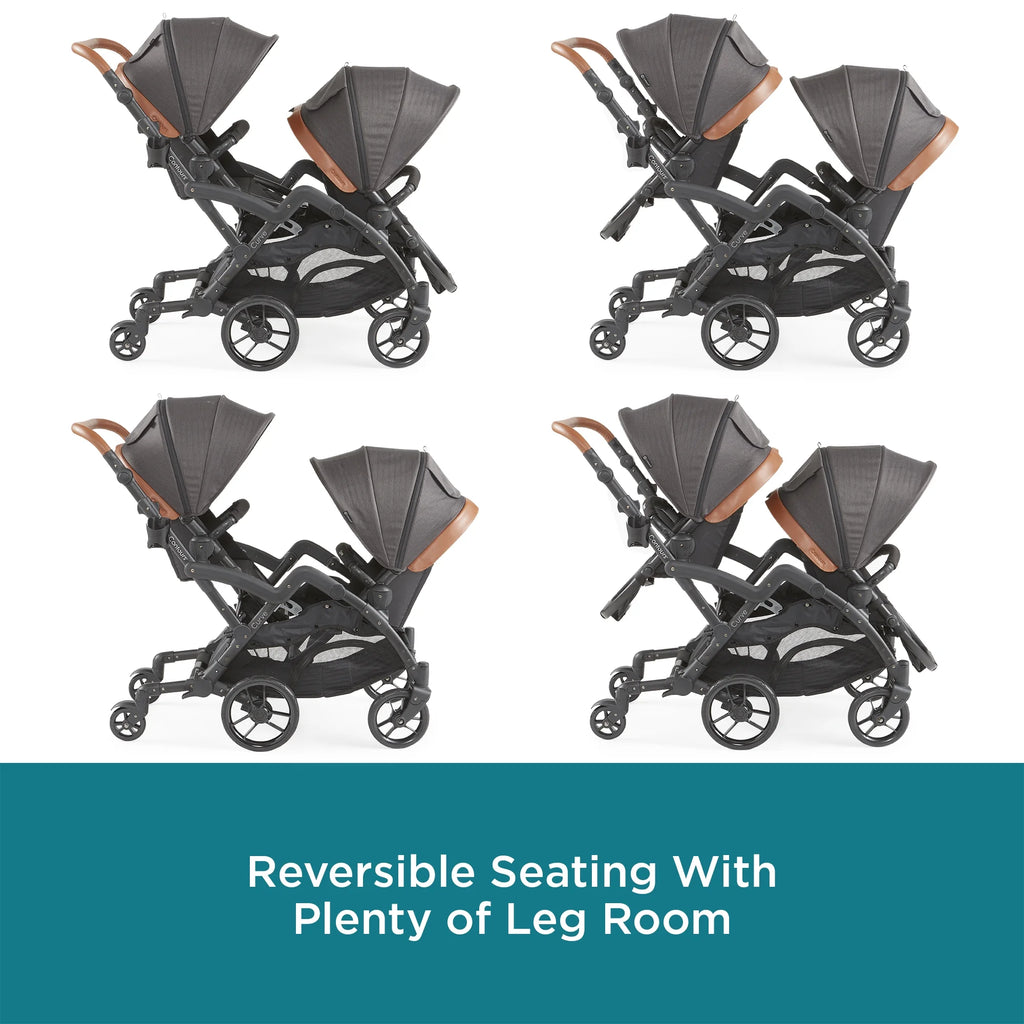 Double Tandem Stroller, Black Herringbone P922
