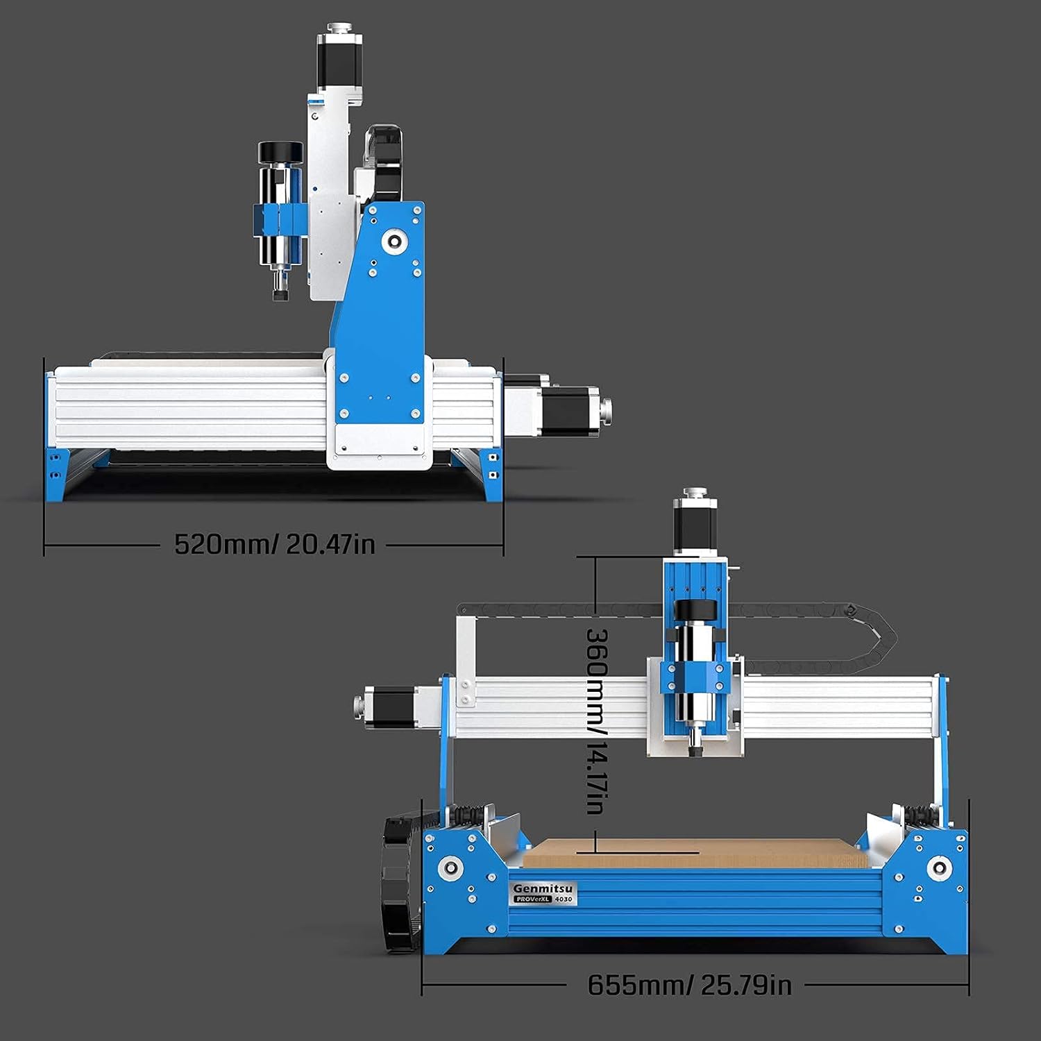 CNC Router Machine for Wood Metal Acrylic Carving, 3 Axis Milling Engraving, 400 x 300 x 110mm Working Area K357169