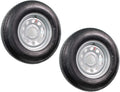eCustomRim 2-Pack Radial Trailer Tire On Rim ST225/75R15 15 LRD 6 Lug Silver Modular Wheel - 6 Year Warranty w/Free Roadside