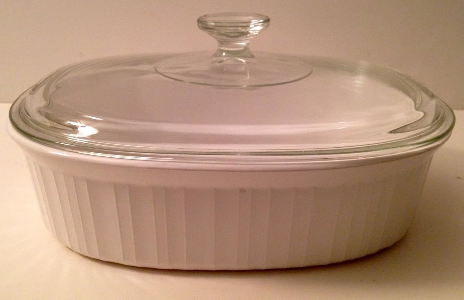 Corningware Vintage French White 2.5 Quart Baker Serving Casserole F-2-B With Glass Lid