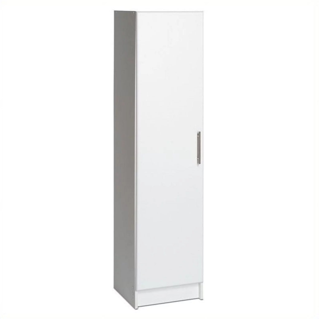 Modern Storage Wood Broom Cabinet in White T3926
