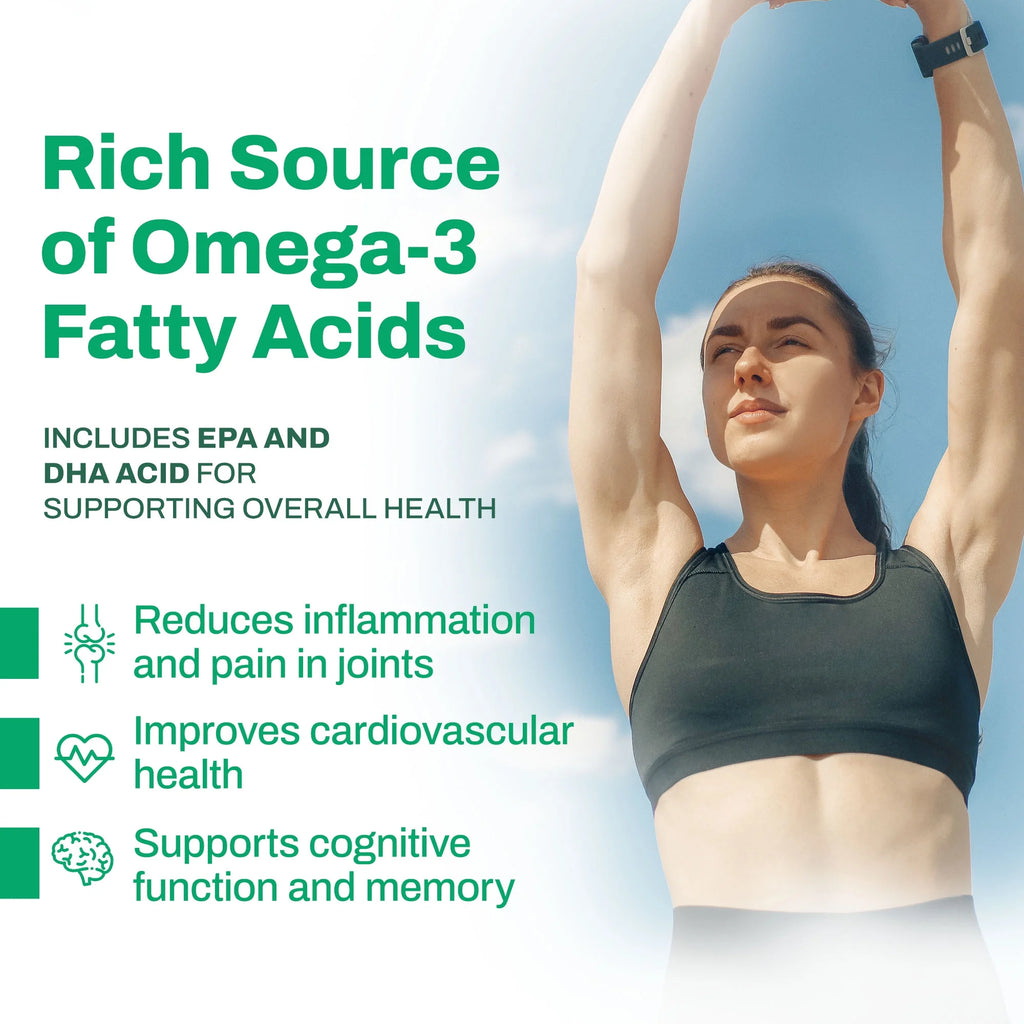 Omega 3 Fish Oil Supplement, 3000mg, 120 Softgels W674