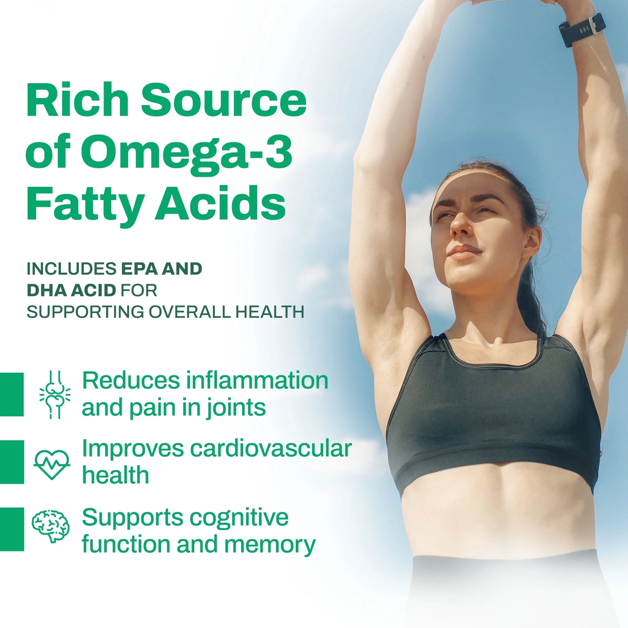 Omega 3 Fish Oil Supplement, 3000mg, 120 Softgels W674