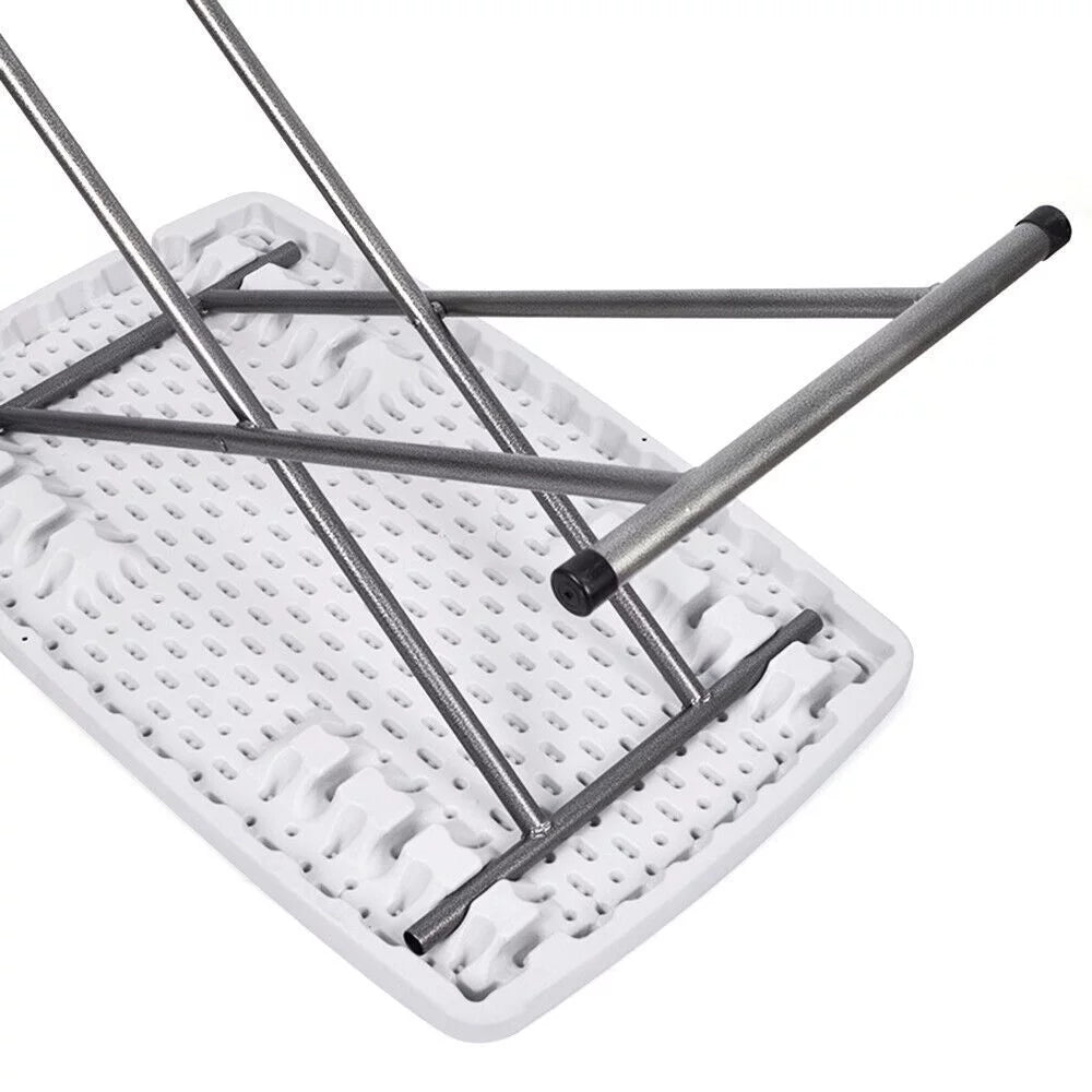 Folding Snack Table with Laptop Stand, Height Adjustable for Home F4821