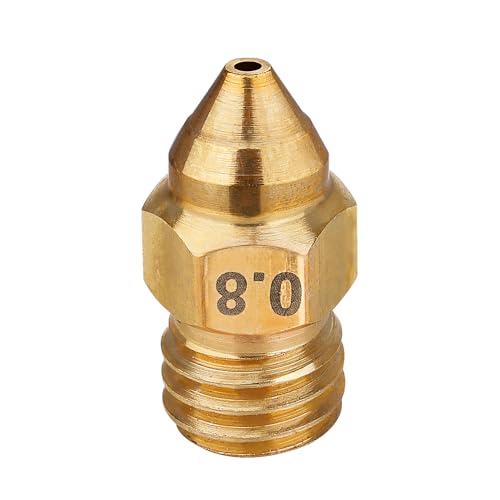 3D Printer Brass Nozzles Kit 0.4mm 0.6mm 0.8mm with Storage Box, Pack of 8 M4400