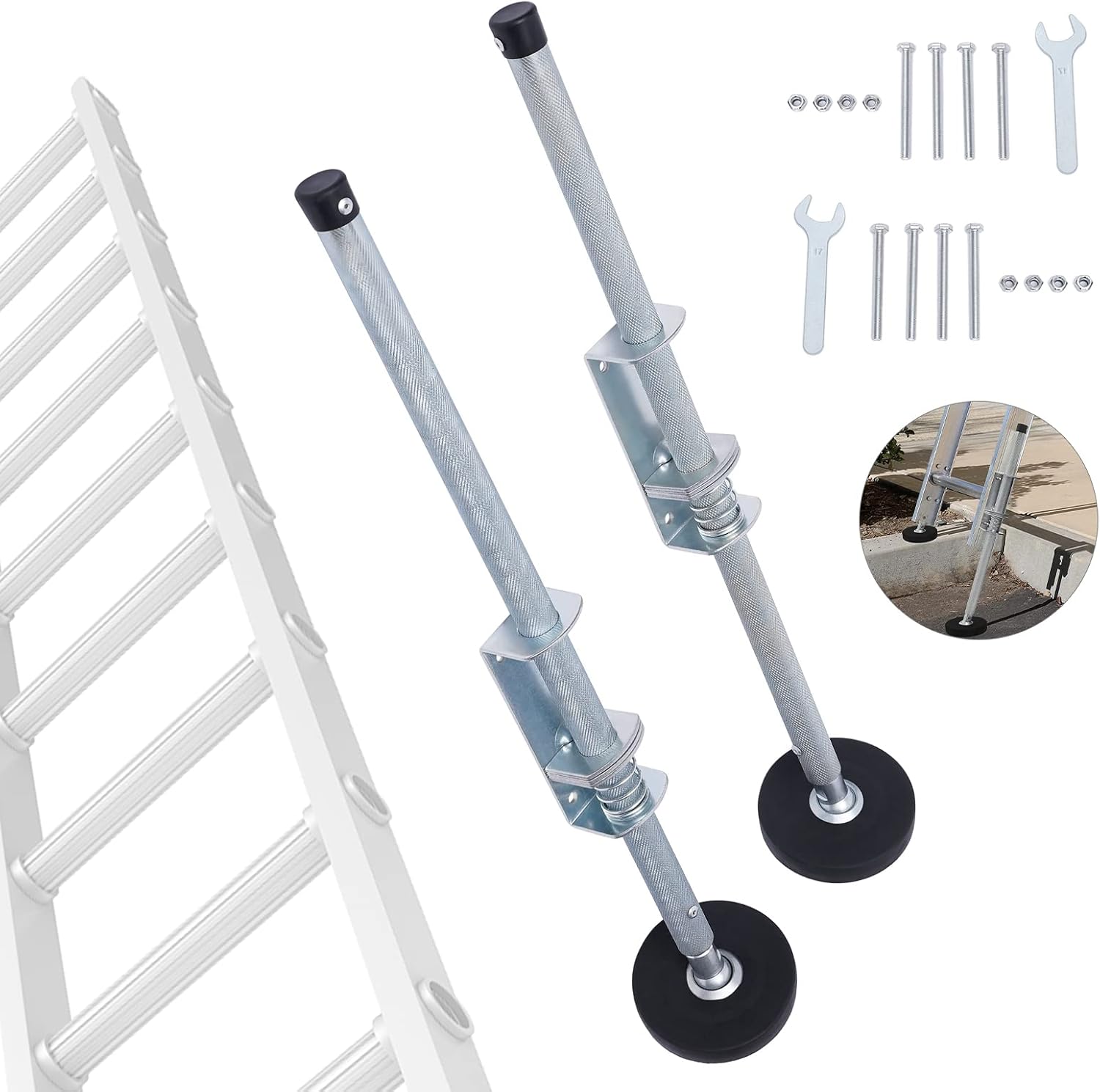 Adjustable Ladder Leveler Pair with Anti-Slip Foot E26284