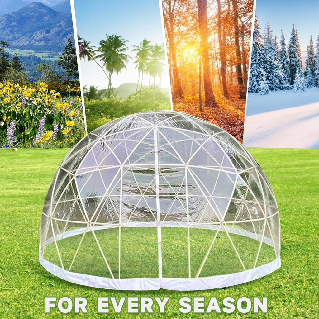 12FT Bubble Dome Tent for 4-8 Person, Waterproof Clear Igloo with Transparent Window E211974