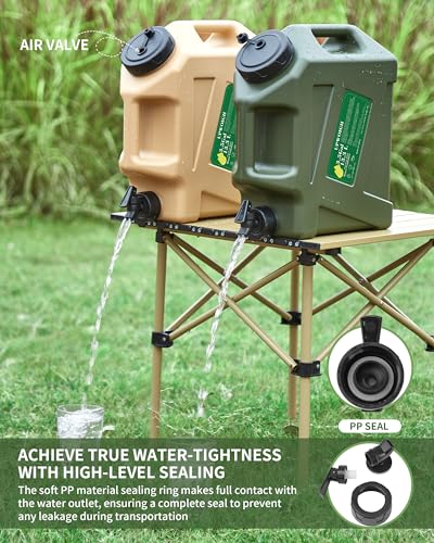 5 Gallon Water Jug and 2.6Gal Collapsible Water Bag Set of 2, BPA Free, Leak-Proof for Camping Q63418