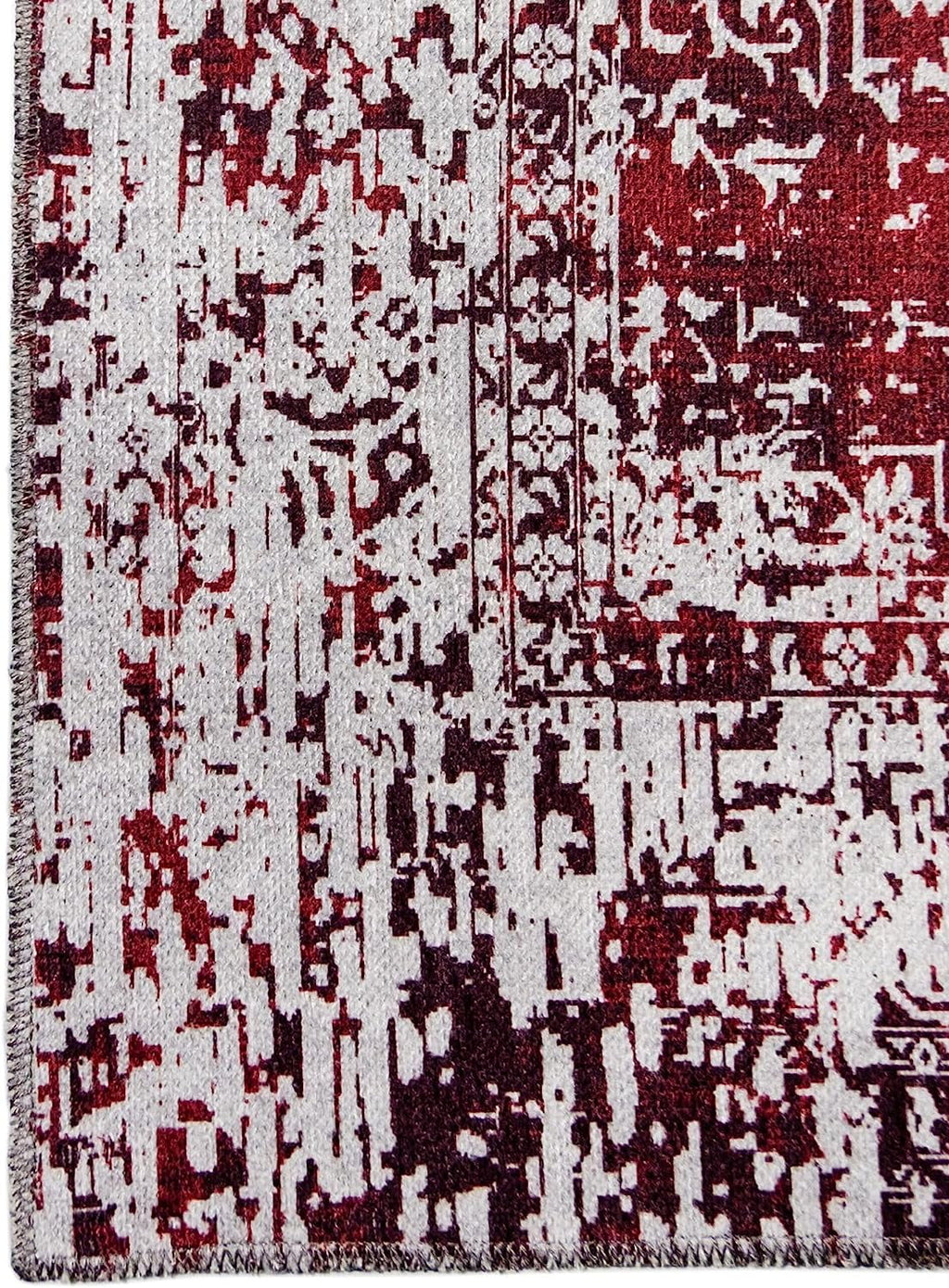 Washable Area Rug Low Profile Anti Slip Runner for Living Room D28931