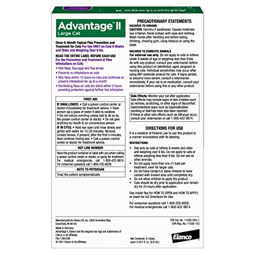 Flea Treatment & Prevention for Large Cats, 12-Month Supply C11011