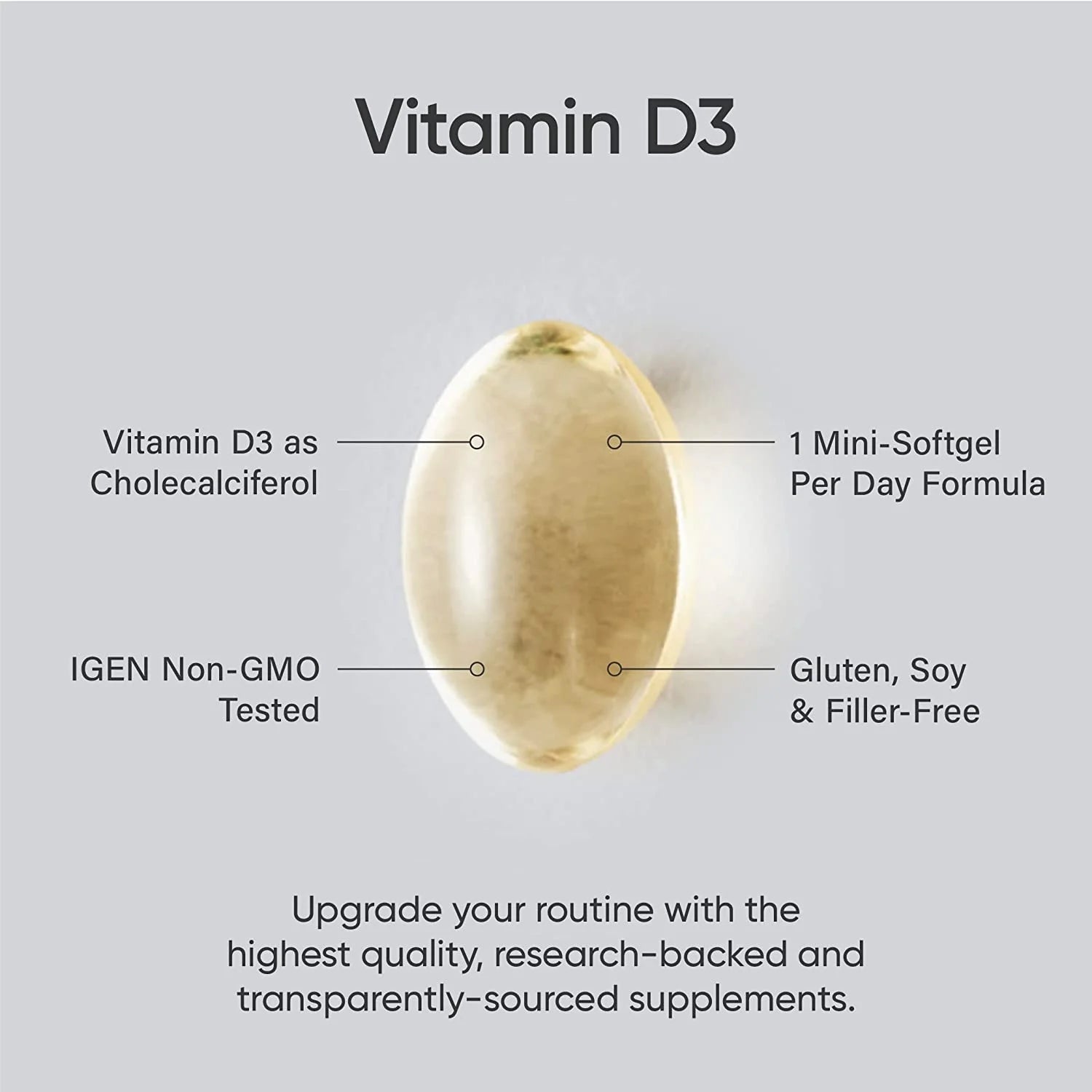 Vitamin D3 10,000 IU with Coconut MCT Oil Supplement, 120 Softgels L359399
