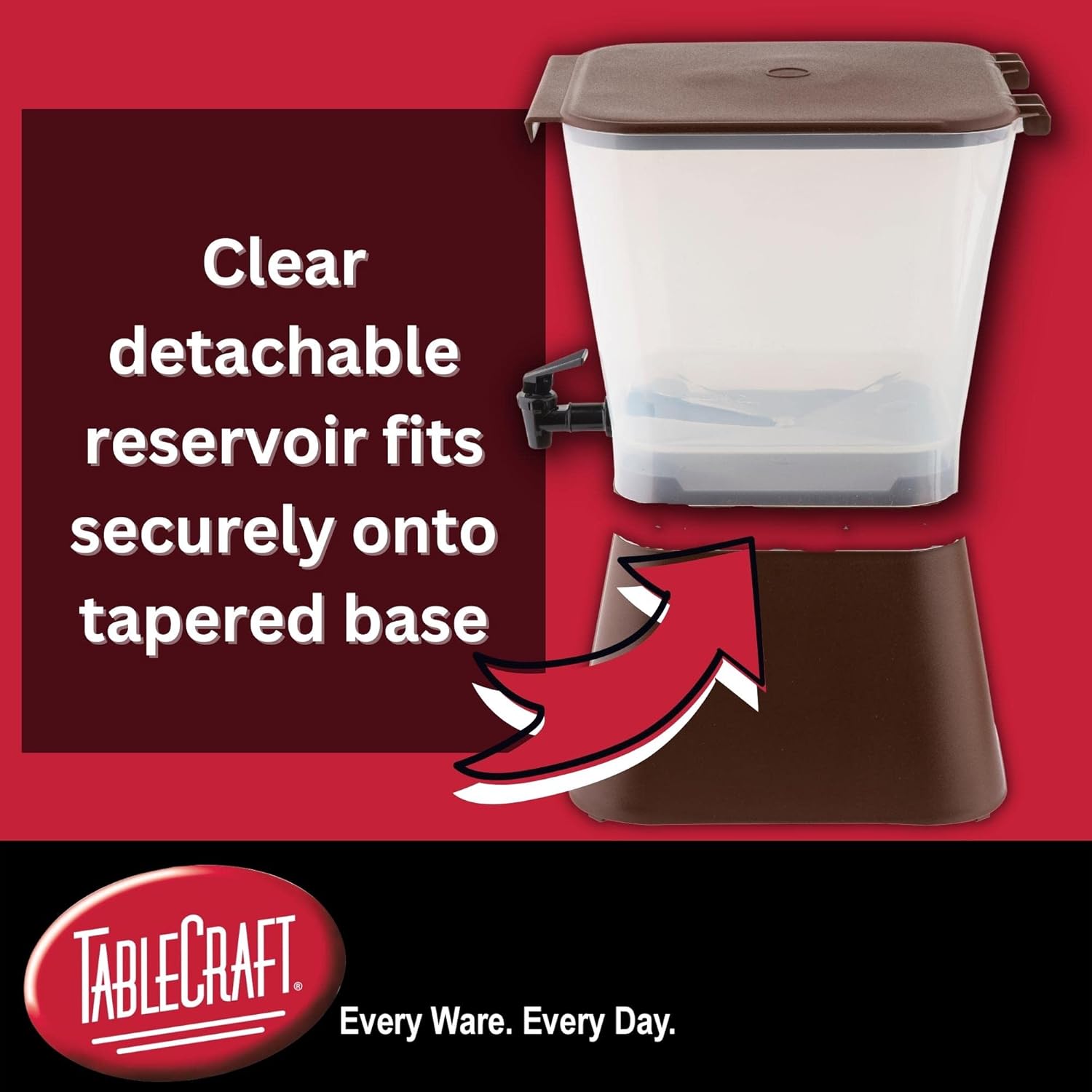 5-Gallon Plastic Beverage Dispenser, Black M647