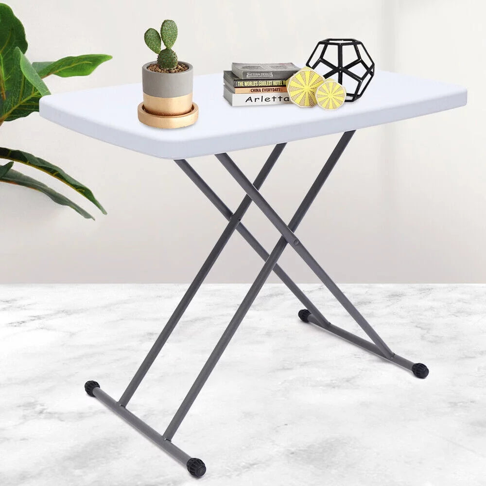 Folding Snack Table with Laptop Stand, Height Adjustable for Home F4821