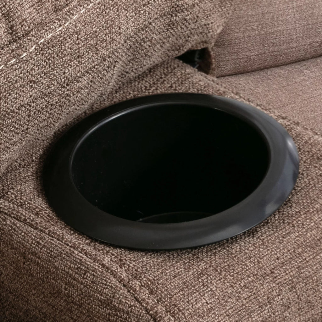 Manual Rocking Recliner Chair with Cup Holders and USB Ports Y84148