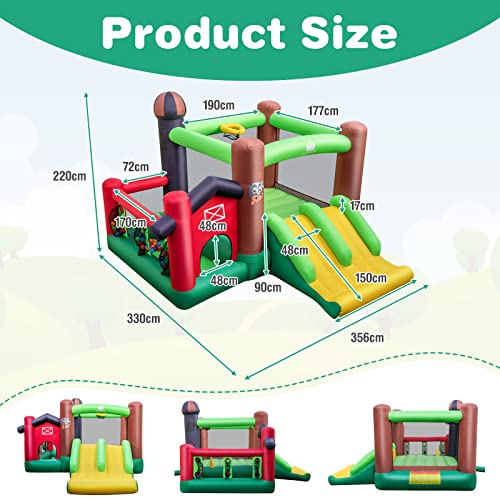 Inflatable Bounce House with Dual Slides and Ball Pit Z5982