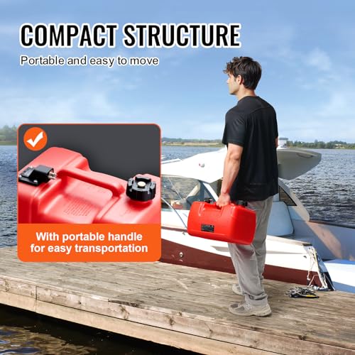 12 Gallon Portable Marine Fuel Tank with Hose N2402
