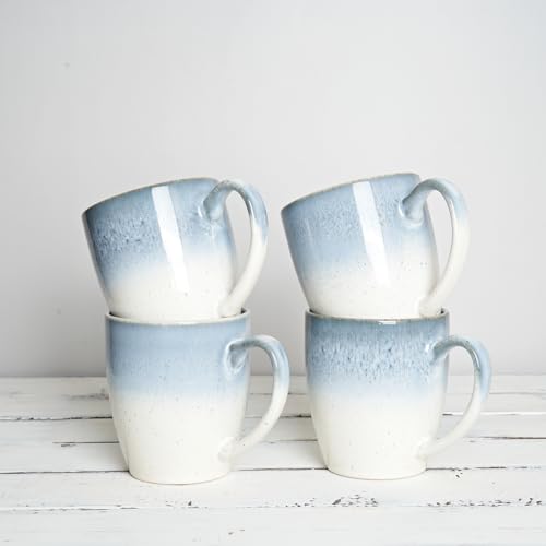 Ceramic Coffee Mug Set of 4, 17 Oz, Microwave Safe A227705