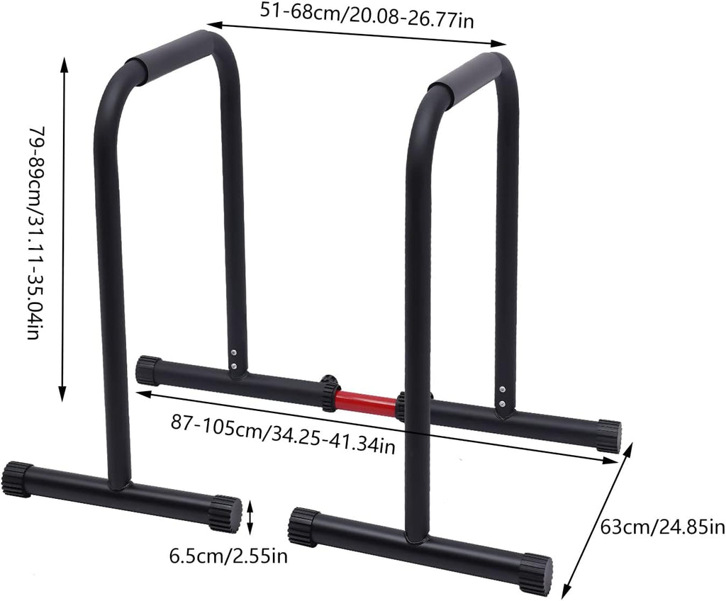 Dip Stand Adjustable Parallel Bars for Tricep Dips and Pull-Ups Z889170