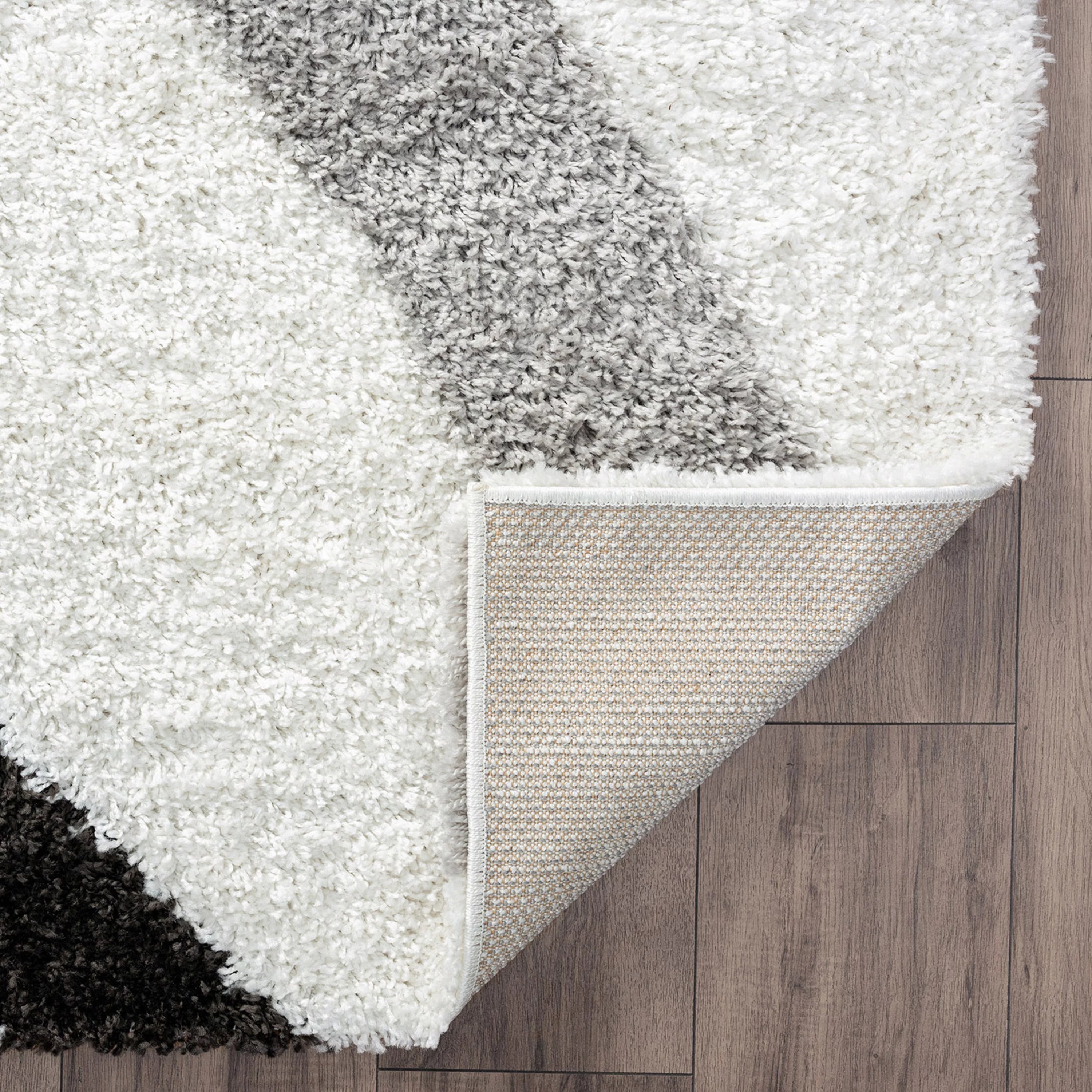 Modern White Area Rug 4x6 for Living Room, Bedroom, Dining Room, Indoor Entryway Y927030