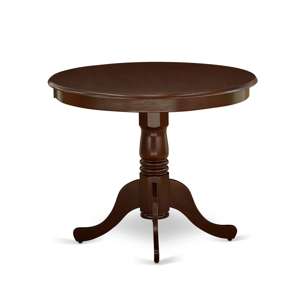 Antique 5-Piece Dining Chair and Round Table Set in Mahogany G511