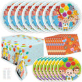 Cocomelon Birthday Decorations Pack for 8 Guests - Cocomelon Plates and Napkins, Cocomelon Tablecloth, Checklist - Cocomelon Party Decorations, Cocomelon Party Supplies