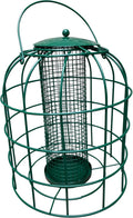 Garden Guru Squirrel Proof Bird Feeder – Outdoor Caged Mesh Seed Peanut Hanging Bird Feeder for Small Wild Birds – Premium Coated Steel & Metal Seed Guard - Chew Proof, Weather Resistant