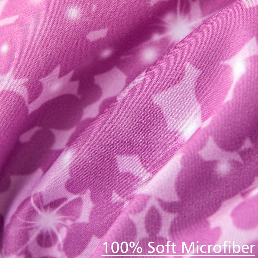 Twin Gradient Pink Purple Glitter Comforter Set for Girls V9183