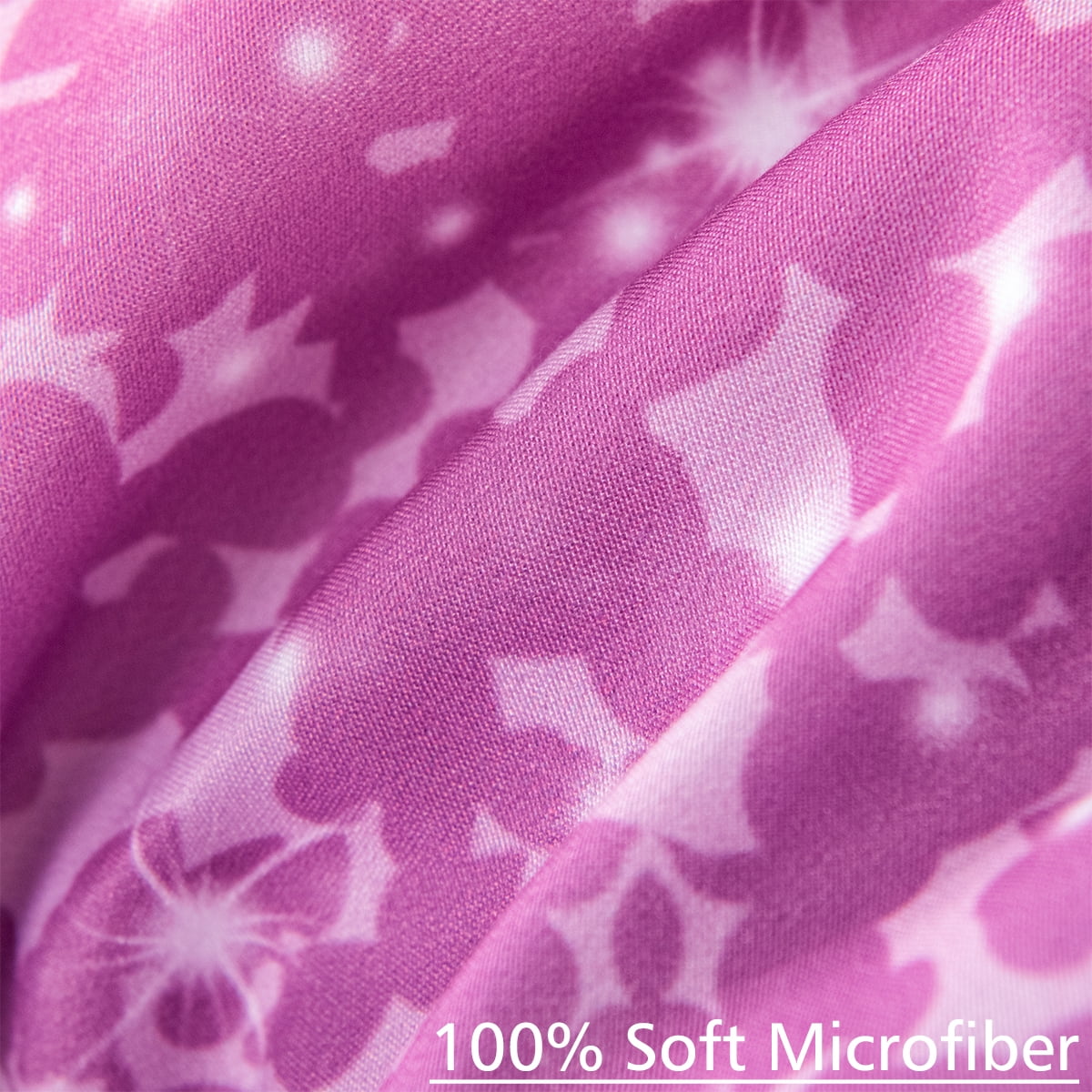 Twin Gradient Pink Purple Glitter Comforter Set for Girls V9183