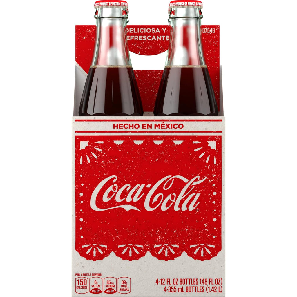 Mexican Cola Glass Bottles, 12 Fl Oz (Pack of 4) X53875