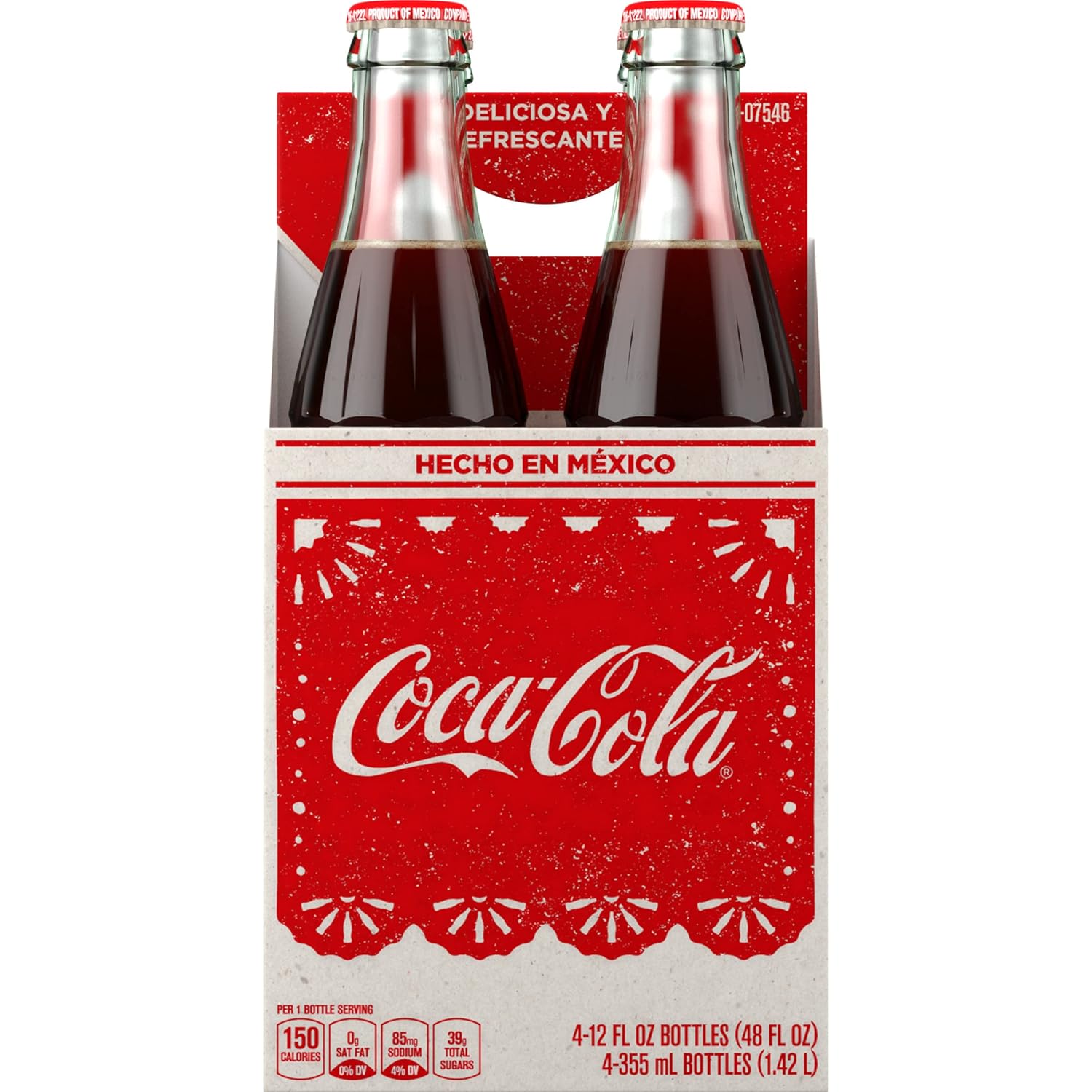 Mexican Cola Glass Bottles, 12 Fl Oz (Pack of 4) X53875