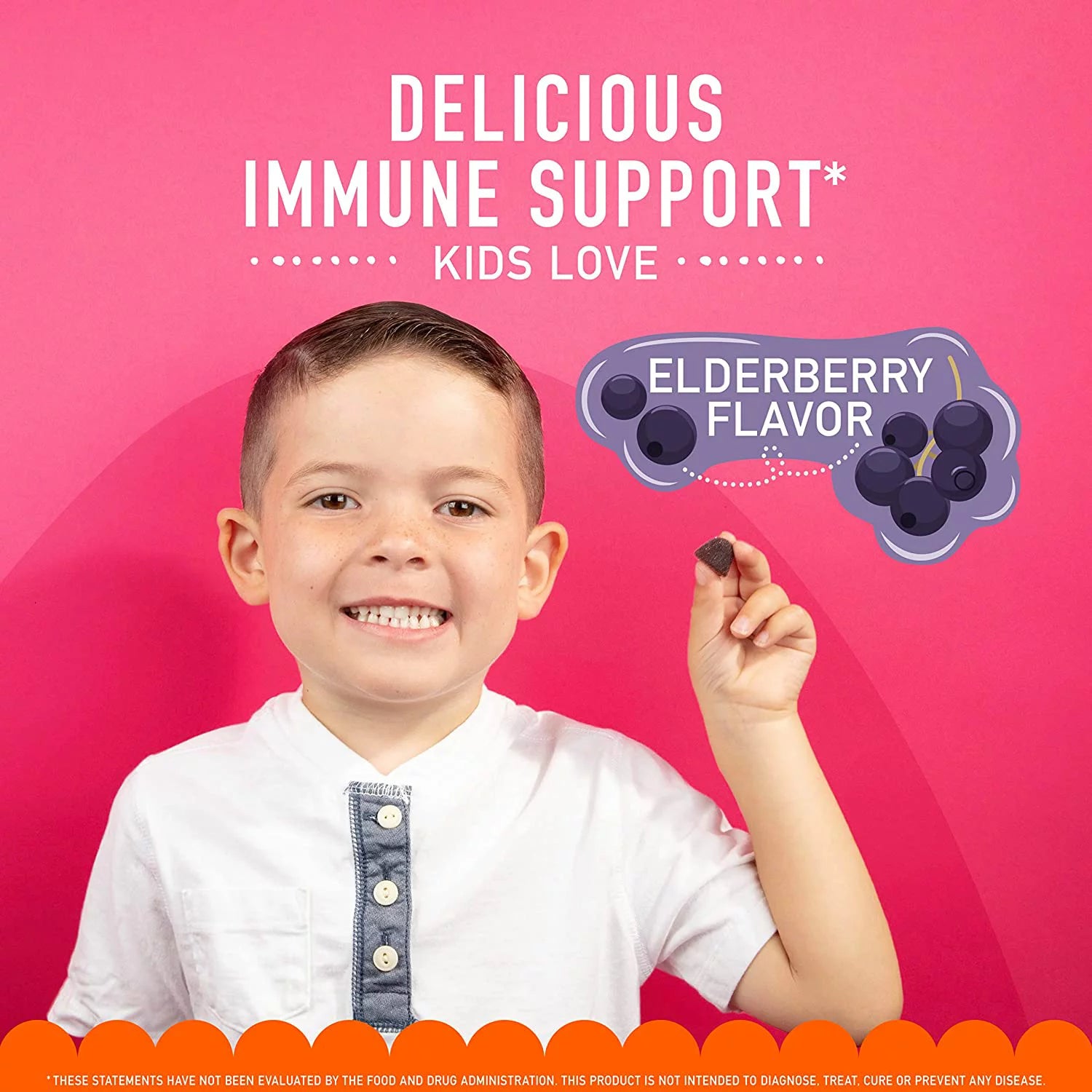 Elderberry Zinc & Vitamin C Gummies for Kids Immune Support, 50 Count A43238