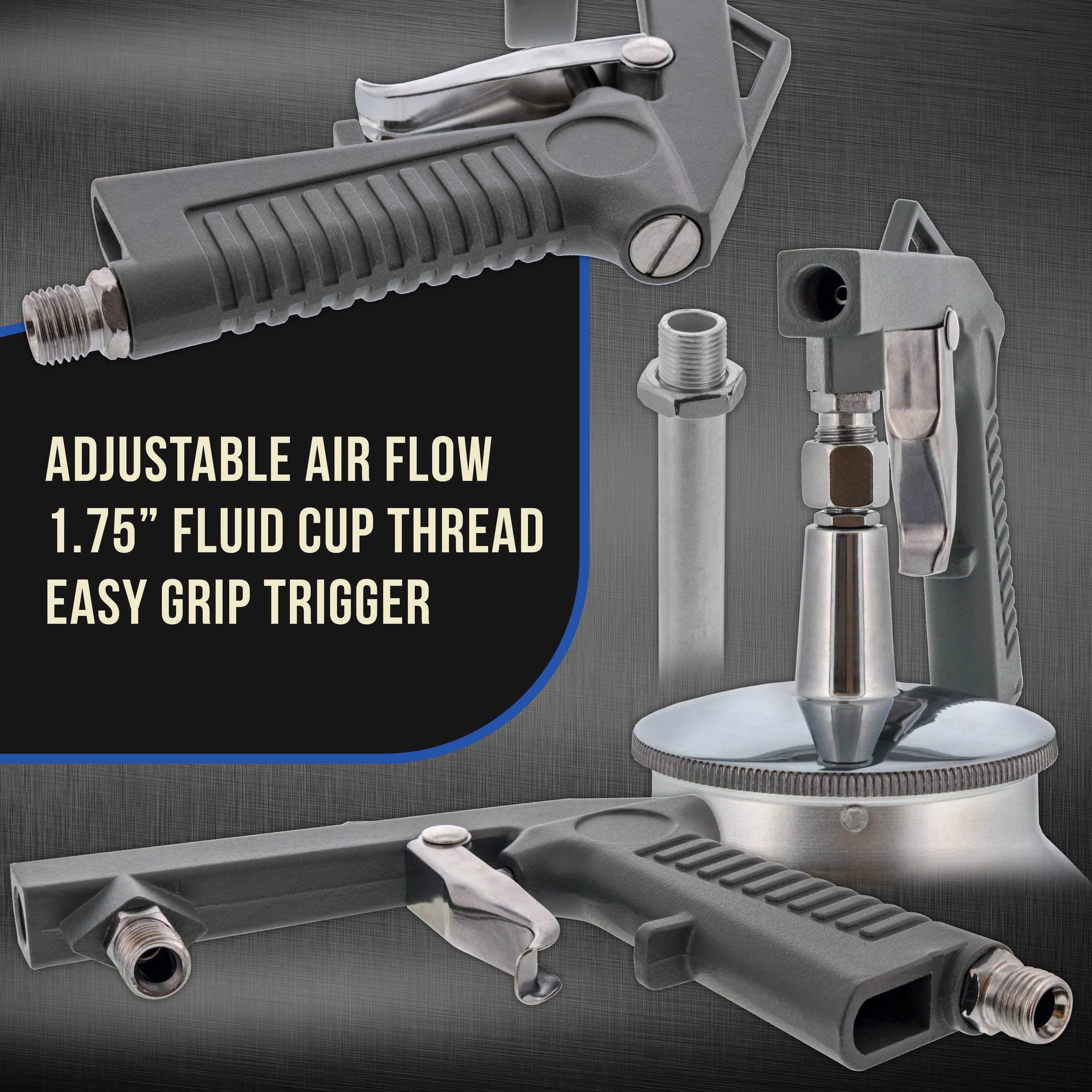 Undercoating Spray Gun with Regulator and Suction Feed Cup L3865