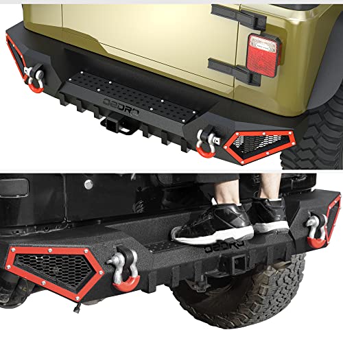 Front Bumper for Jeep Wrangler TJ YJ LJ with Winch Plate, LED Lights & D-Rings Z751113