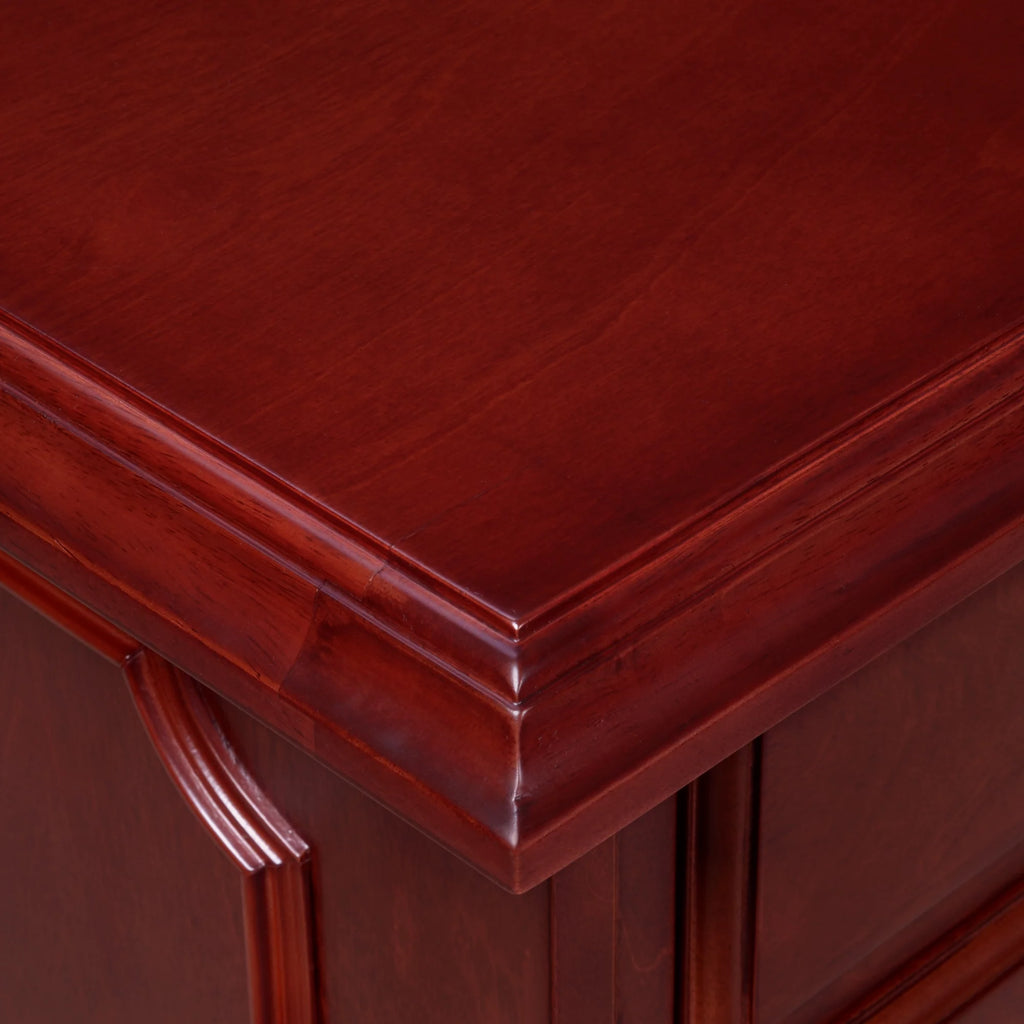 L-Shape Desk with Double Pedestal Drawer Unit D593451