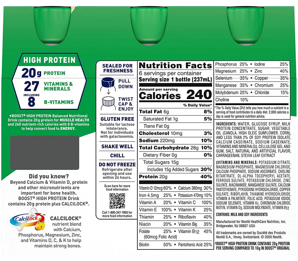 High Protein Strawberry Shake 8 fl oz Bottles Pack of 3 S528793
